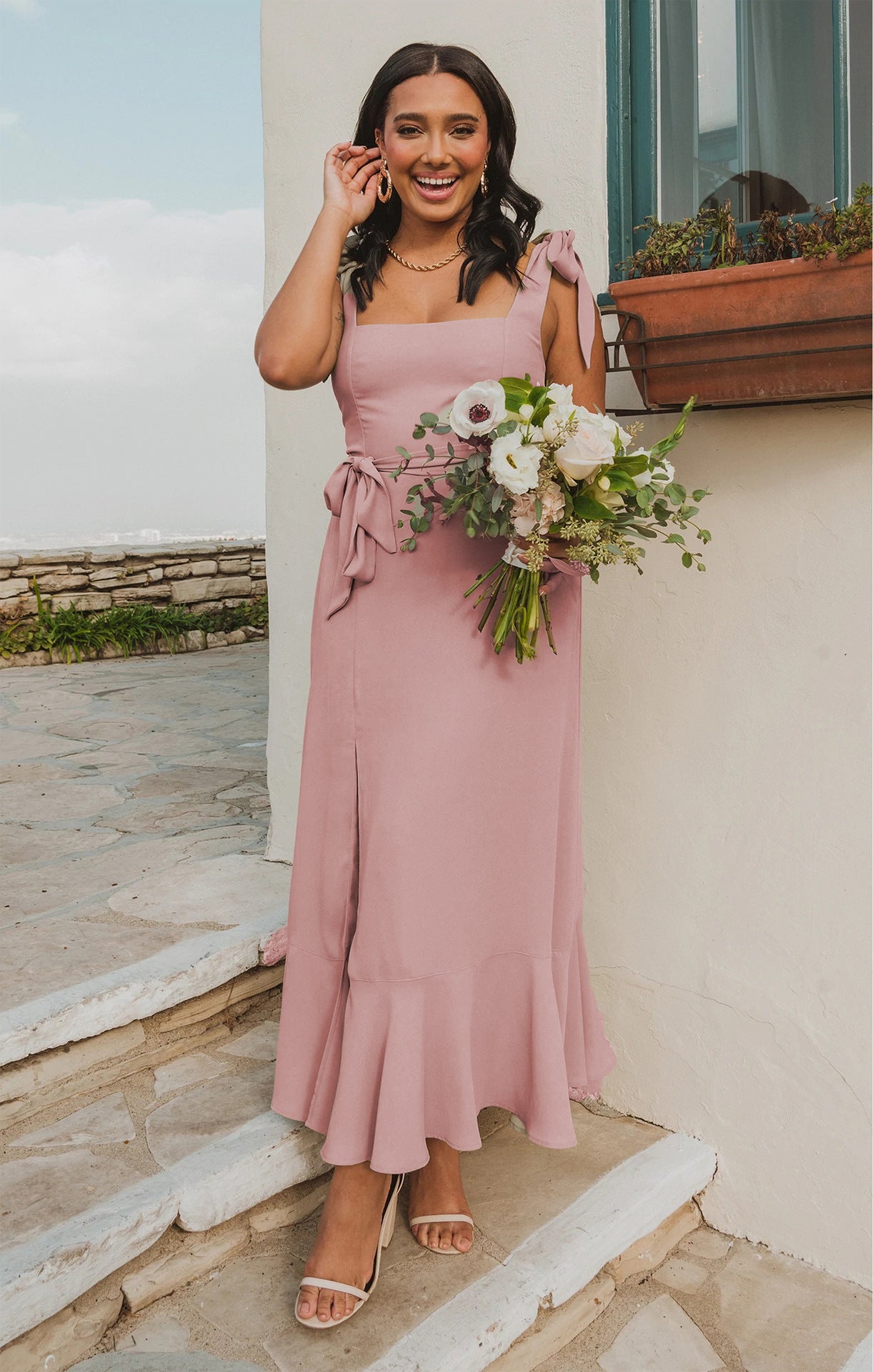 Schmetterlings Tanz Elegantes und stilvolles Pendler-Schlitz-Französisches Kleid