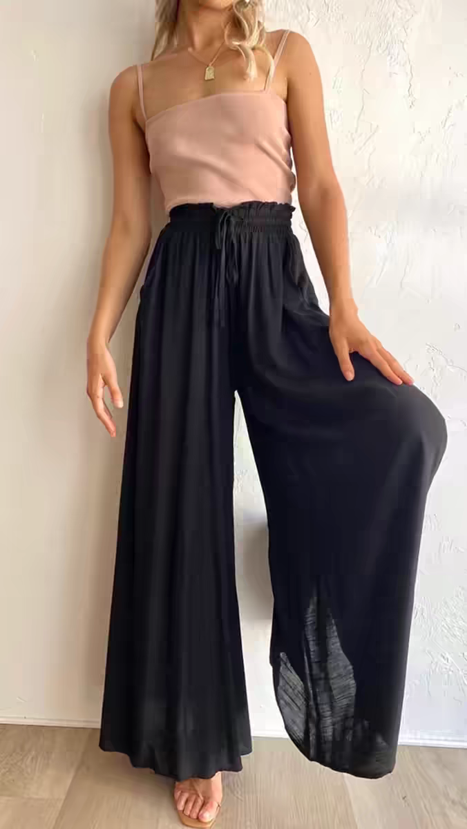 Butterfly Dance Lockere Hose mit weitem Bein und elastischem Bund
