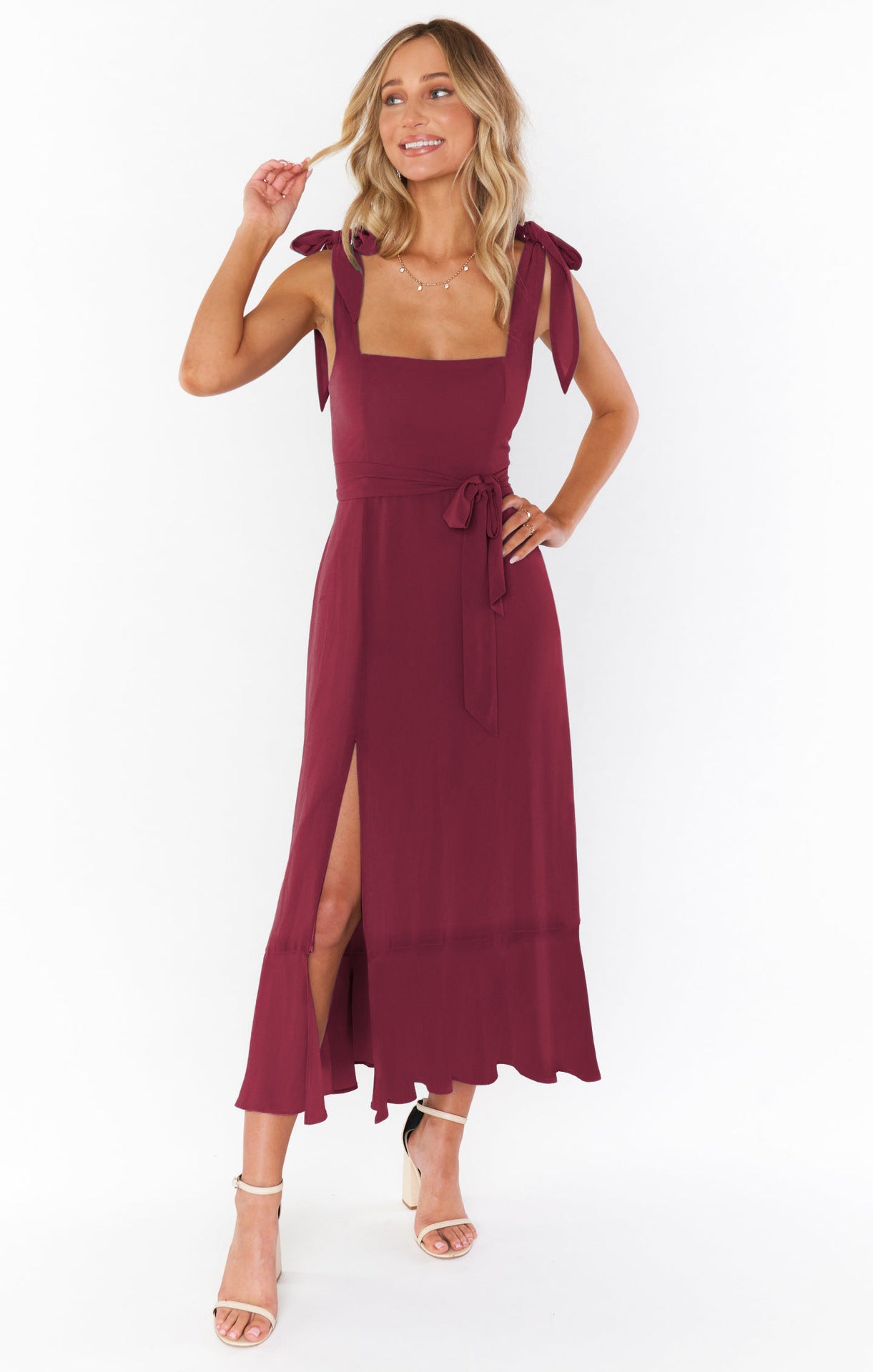 Schmetterlings Tanz Elegantes und stilvolles Pendler-Schlitz-Französisches Kleid