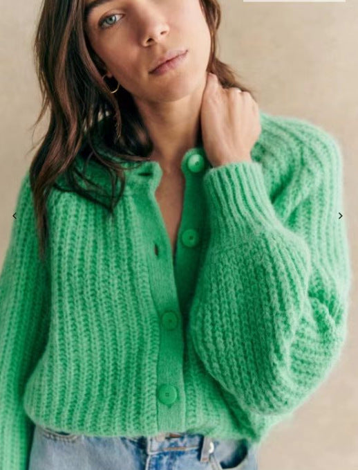 Herbst und Winter Street Casual Solid Color Rundhals Langarmpullover