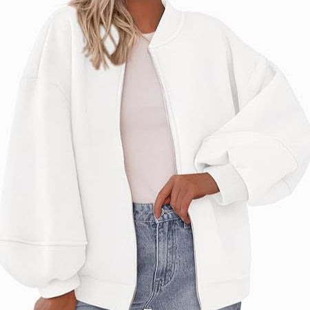 Warme lässige Langarm-Baseballjacke für Herbst und Winter