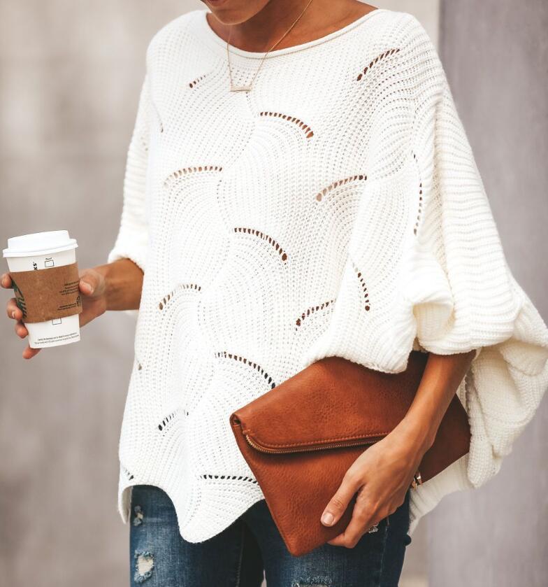 Plus Size Pullover Dünne Strickwaren Damen