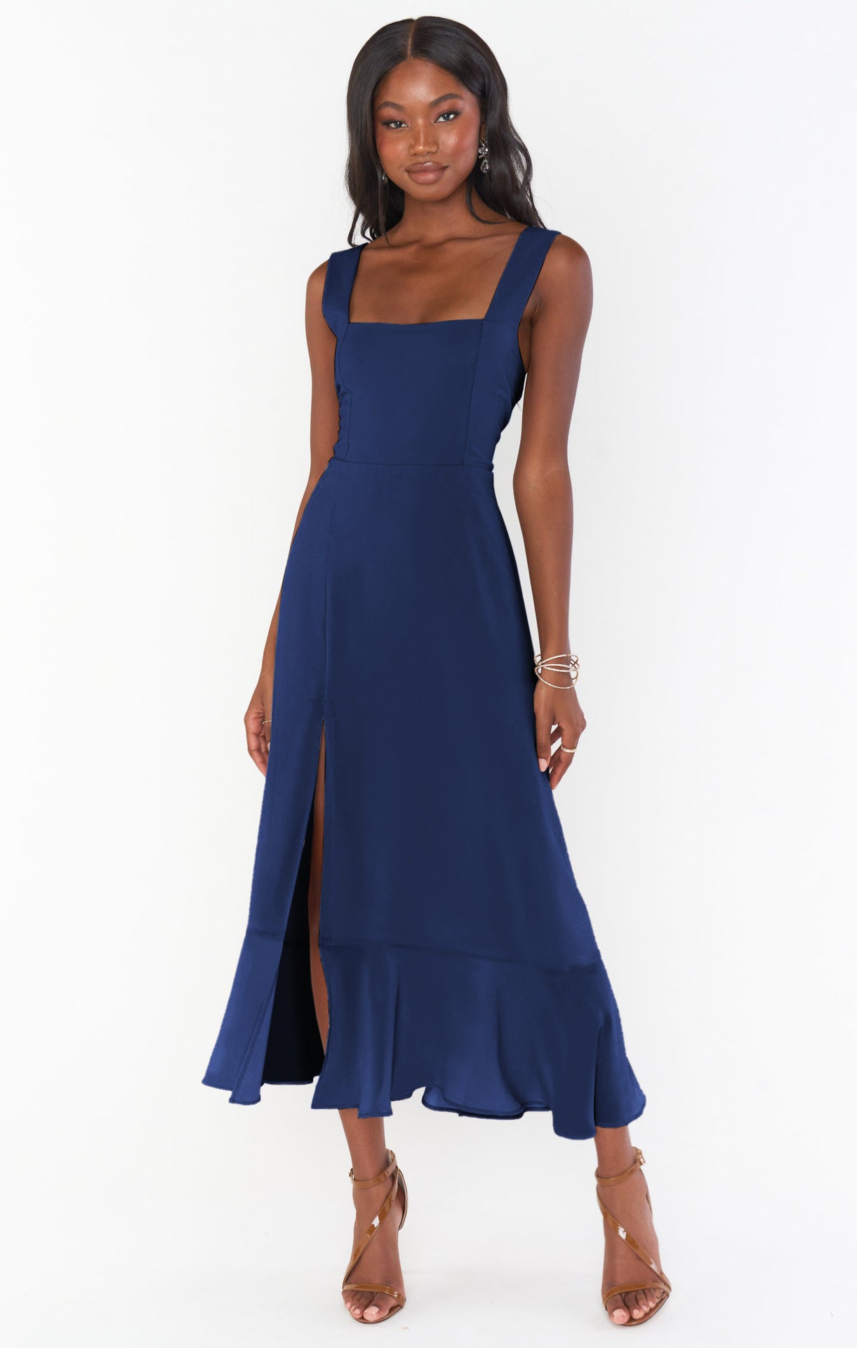 Schmetterlings Tanz Elegantes und stilvolles Pendler-Schlitz-Französisches Kleid