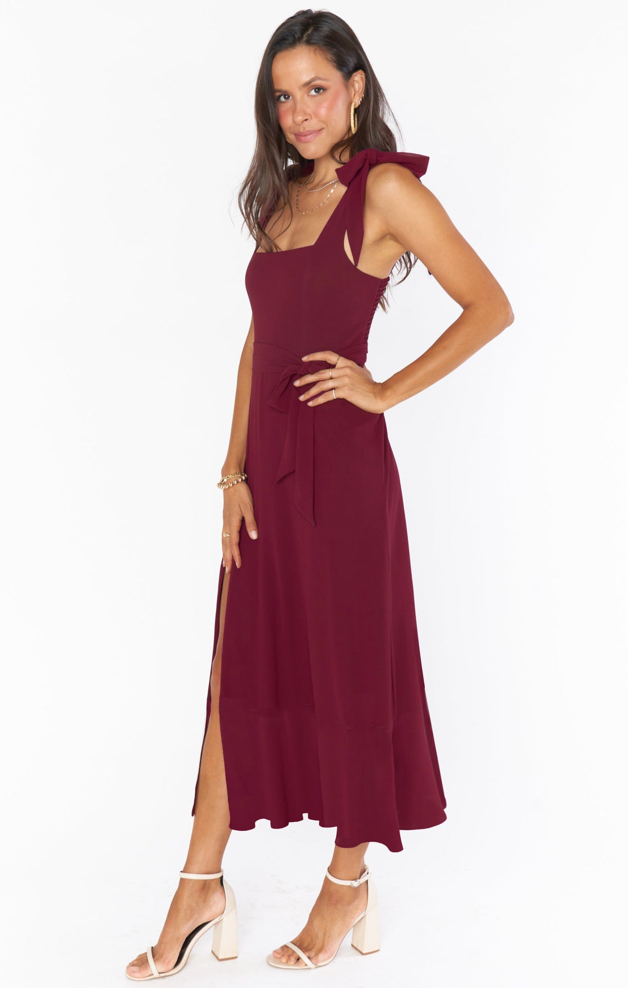 Schmetterlings Tanz Elegantes und stilvolles Pendler-Schlitz-Französisches Kleid