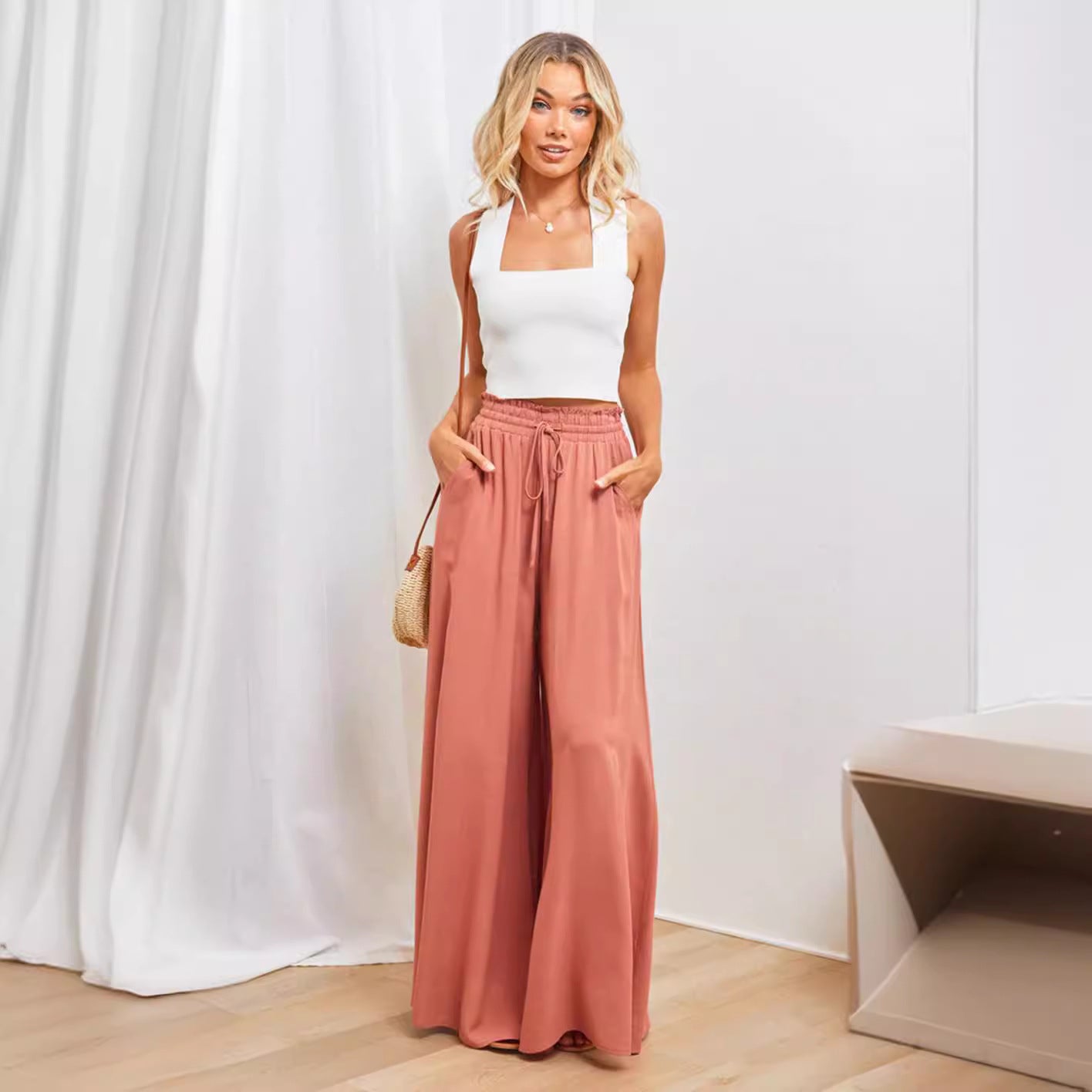 Butterfly Dance Lockere Hose mit weitem Bein und elastischem Bund